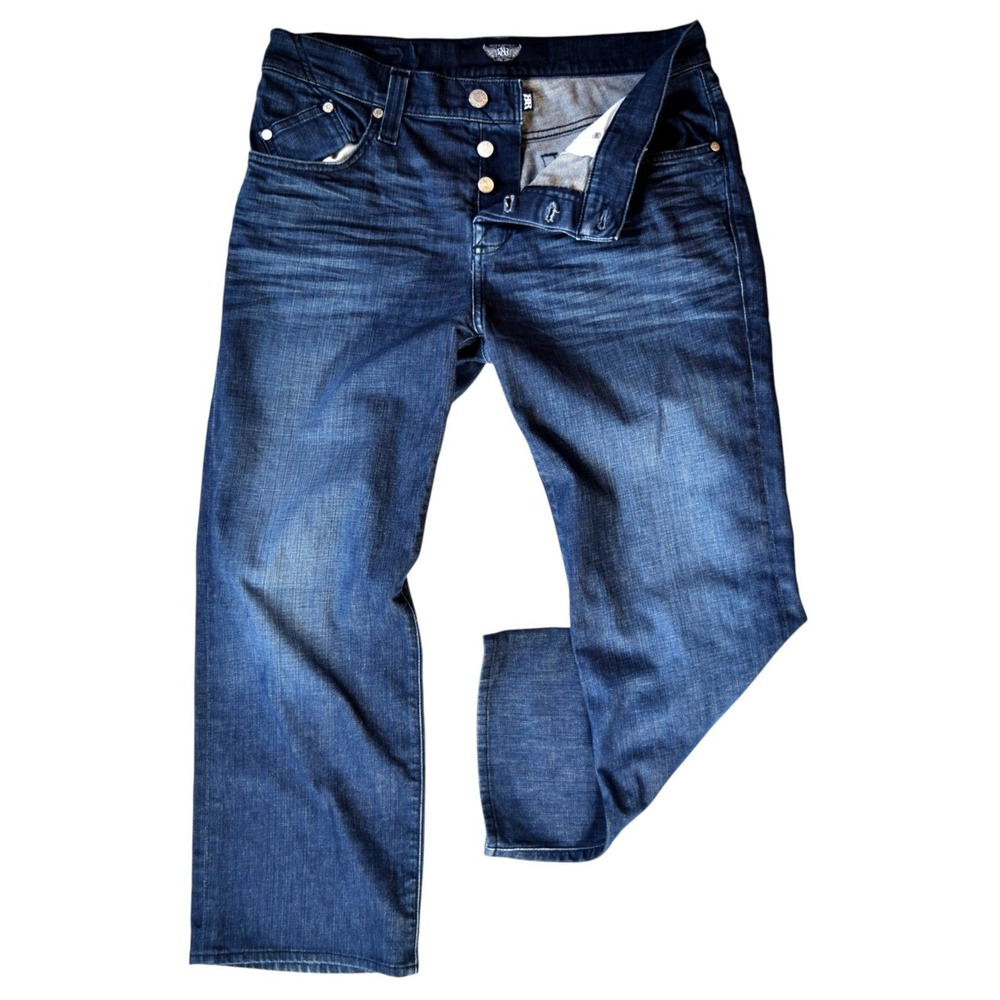 Rock & Republic‎ Neil Jeans 36x27.5 SHORT Button-Fly Straight Leg - Hemmed